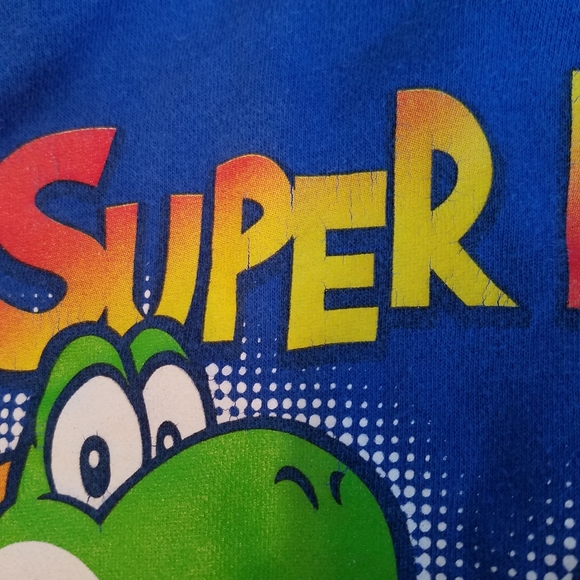 Super Mario Brothers Pullover Hoodie size Small 6-7 Child Sweatshirt Blue Bin6 - Picture 13 of 13